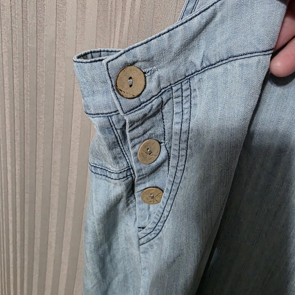 Light Blue Wide Leg Jumpsuit - Picture 5 of 8